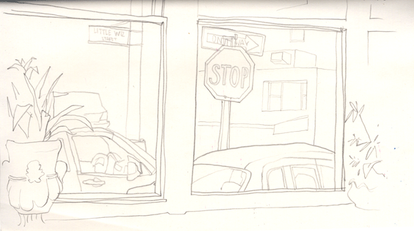 Croquis - NYC - Hector's Diner, oct. 2011