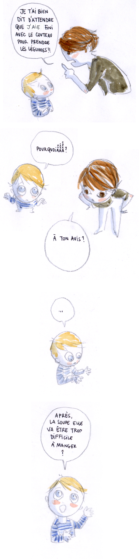 Strip - Pourquoi les enfants de 3 ans n’ont-ils que le mot « pourquoi » à la bouche ? 2/2, fév. 2012